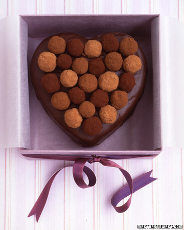 A truffle-topped chocolate cake. (marthastewart.com)