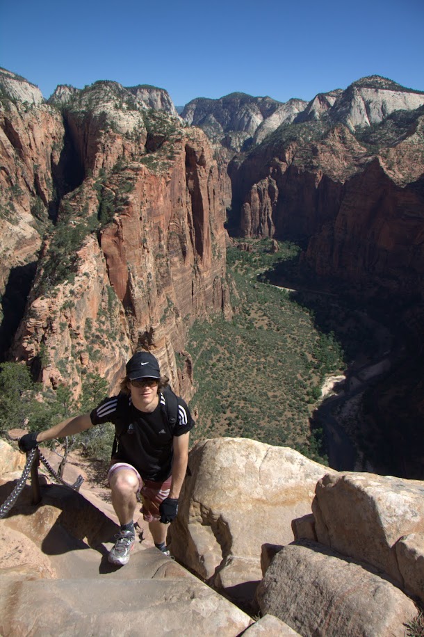 Climbing Up to Angels Landing