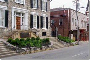 Duncan Tavern marker to the right of the entrance to tavern at corner
