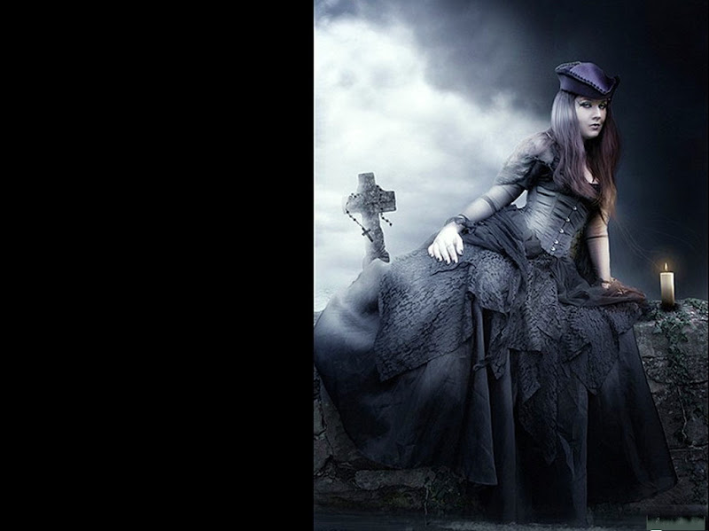 Gothic Beauty And Cross, Gothic Girls