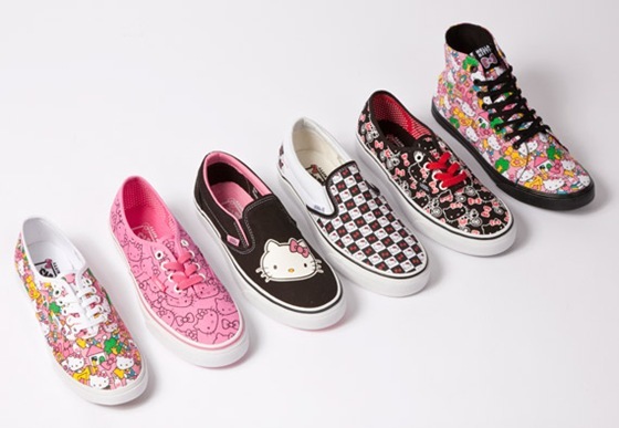 Tênis Vans Hello Kitty para meninas estilosas.