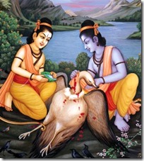 Rama and Lakshmana with Jatayu
