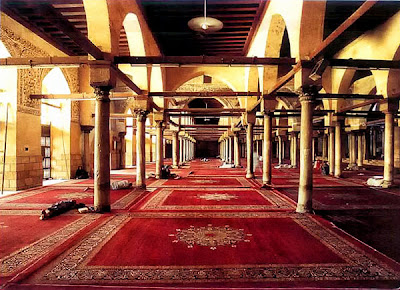 Prayer hall of the al-Azhar Mosque in Cairo, 972. Prayer hall of the al-Azhar Mosque in Cairo, 972.