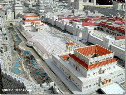 Jerusalem model Herod's Palace from southwest, tb020101208