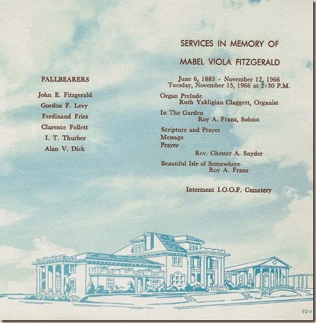 Funeral Card Inside Funeral Card Inside