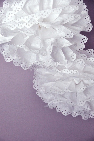 diy eyelet pom poms