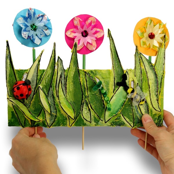 Paper Spring Garden for Kids