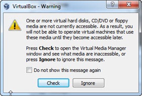 Pesan error file ISO tidak bisa diakses di VirtualBox