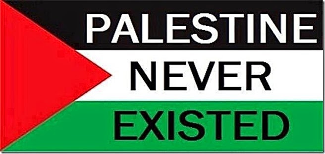 Palestine Never Existed stamped on flag Palestine Never Existed stamped on flag