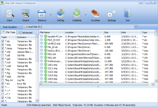 disk cleaner wise disk cleaner wise