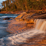 Late afternoon light on the Lake Superior shoreline / Pictured Rocks National Lakeshore / East of Munising in Upper Mi.