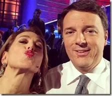 Barbara D'Urso e Matteo Renzi