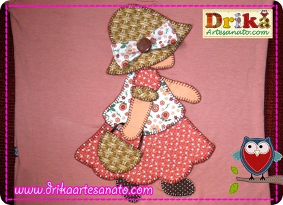 Sunbonnet Sue em patch aplique2 Sunbonnet Sue em patch aplique2