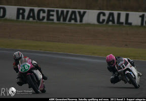 ASBK Queensland Raceway. Saturday qualifying and races.  2012 Round 3 - Support categories
