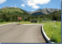 1360 Alberta Red Rock Parkway - Waterton Lakes National Park - Red Rock Canyon sign & parking at end of road 1360 Alberta Red Rock Parkway - Waterton Lakes National Park - Red Rock Canyon sign & parking at end of road