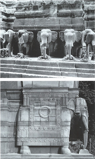 Splendidly decorated elephants adorn temples and homes. Splendidly decorated elephants adorn temples and homes.