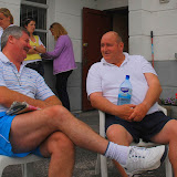 Winners of the Lovely Legs Event at Castlebar Tennis Open 2009.note the female fans in the background who can hardly restrain themselves.