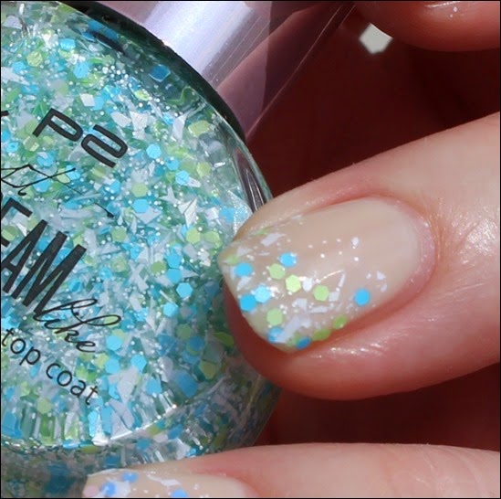 P2 Just dream like spring's fav nail top coat 06 mint flavour dots