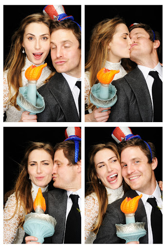 The new Mrs. Callow and her husband Neal showing everyone what a fun wedding should all be about ... smiles, kisses, and looks that tell the whole story.