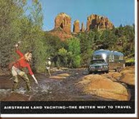 lady fishing airstream