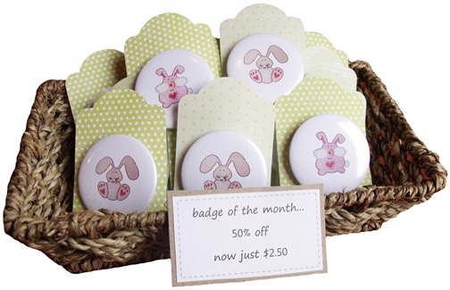 OOAKLY bunny badges
