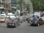 A bit hard to see w/the reflection off the glass, but you get the idea that left turns can be tricky here...