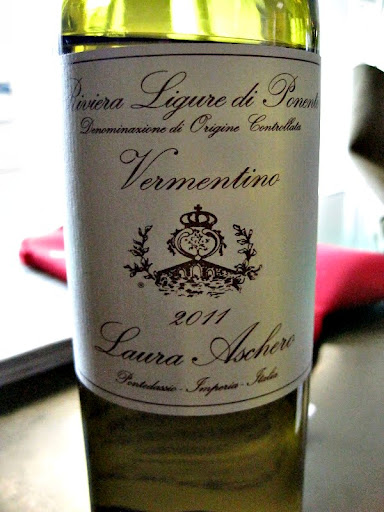 Vermentino, a white wine, from the Ligure region in Italy.