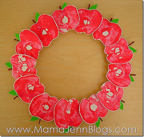 Apple Print Wreath
