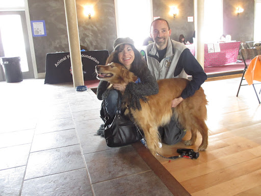 Dr. Pia, Mark and fabulous therapy dog Dutchess!