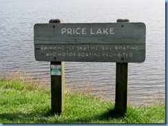 0829 North Carolina, Blue Ridge Parkway - Julian Price Memorial Park - Price Lake sign and lake 0829 North Carolina, Blue Ridge Parkway - Julian Price Memorial Park - Price Lake sign and lake