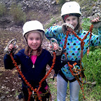 The kids get their climbing gear!