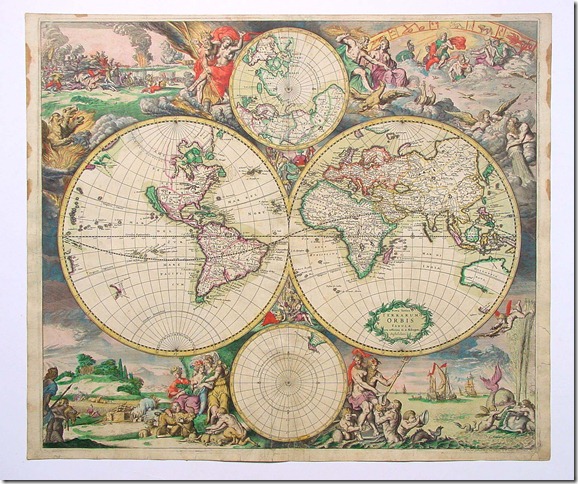 Old map of the world