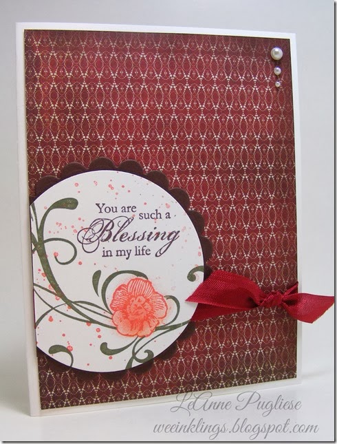 LeAnne Pugliese WeeInklings ColourQ 225 Blessings Stampin Up