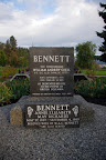 The tombstones for W.A.C. and May Richards Bennett.