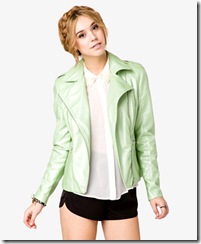 Pearlized Faux Leather Jacket