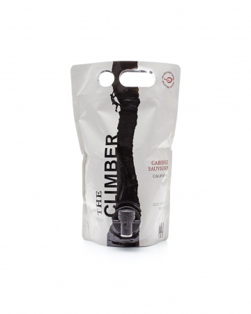 The Climber Pouch has a resealable nozzle and holds two bottles' worth of red or white wine.