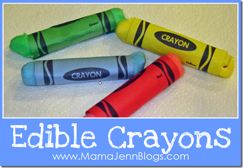 Edible Crayons (made from pretzels)
