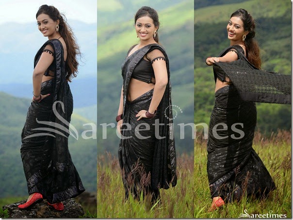 Ester_Noronha_Black_Saree Ester_Noronha_Black_Saree