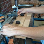 drilling holes in horizontal steel pieces. 2011-07-07 15.15.05.jpg