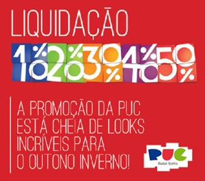 Lojas PUC em Liquidação de Inverno 2012 com até 50% OFF. liquidacao moda infantil puc batel soho inverno 2012