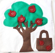 Quiet book snap on apple tree