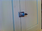 Here is the smaller, complimentary consumer-grade latch for my kitchen cabinets.