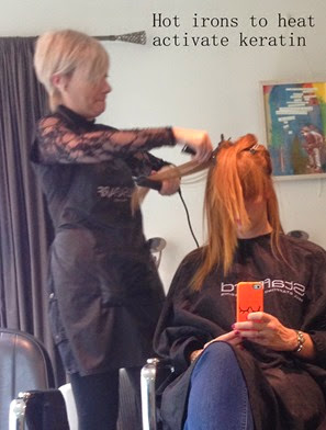 straightening to activate keratin with hot irons straightening to activate keratin with hot irons