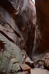 Don't we look tiny in this slot canyon