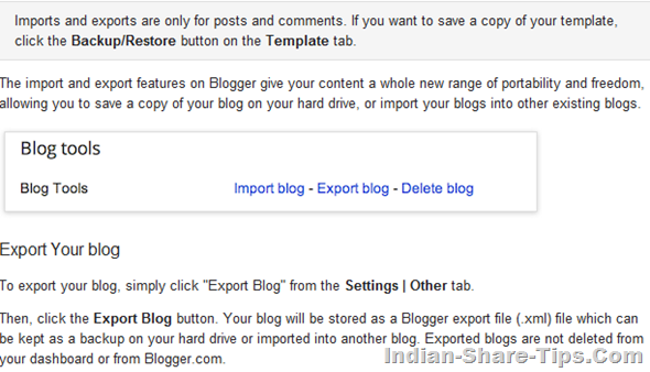 How to save a copy of blogger blog