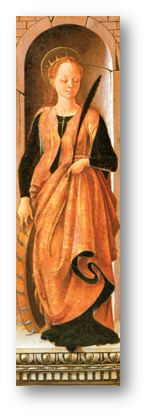 Francesco del Cossa, Santa Catalina, h. 1470-1472. Francesco del Cossa, Santa Catalina, h. 1470-1472.