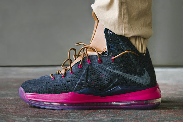Another On Foot Look at Nike LeBron X EXT Denim QS