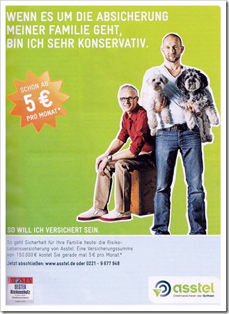 asstel versicherung printwerbung