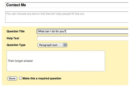 google docs contact form for blogger 02