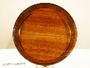 Sailin' On: African mahogany & resin, 13in. diam.